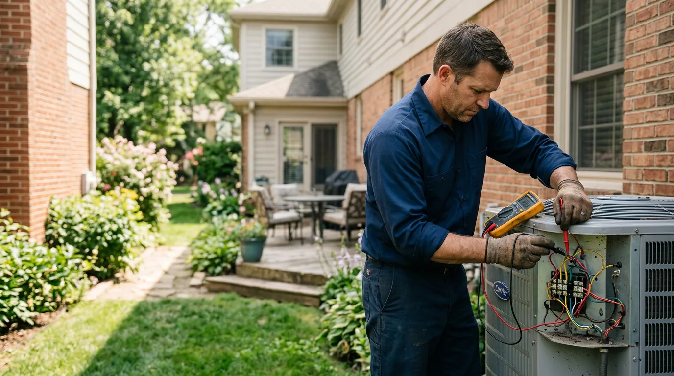 HVAC technician working near Vina, AL